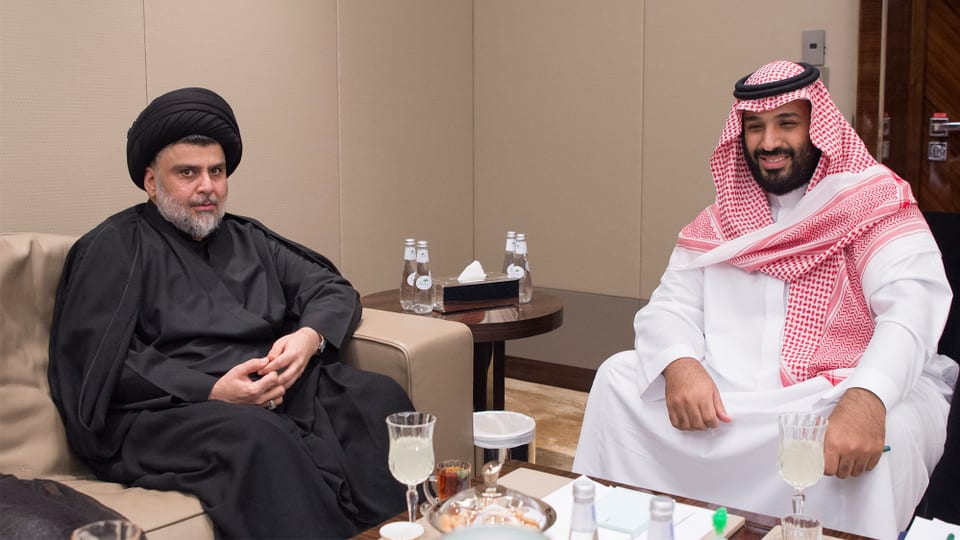 Sadr mit Kronprinz Mohammed