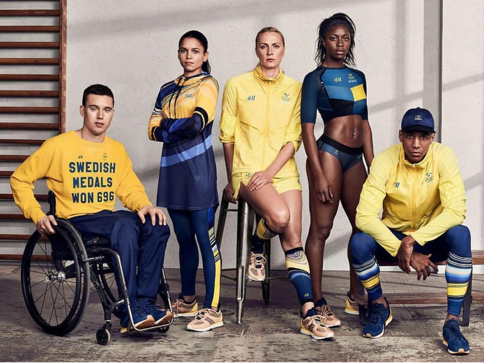 schwedische Sportler in der H&M-Uniform