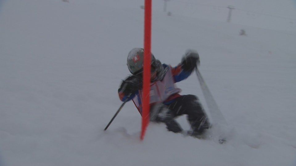 Kind auf Skiern