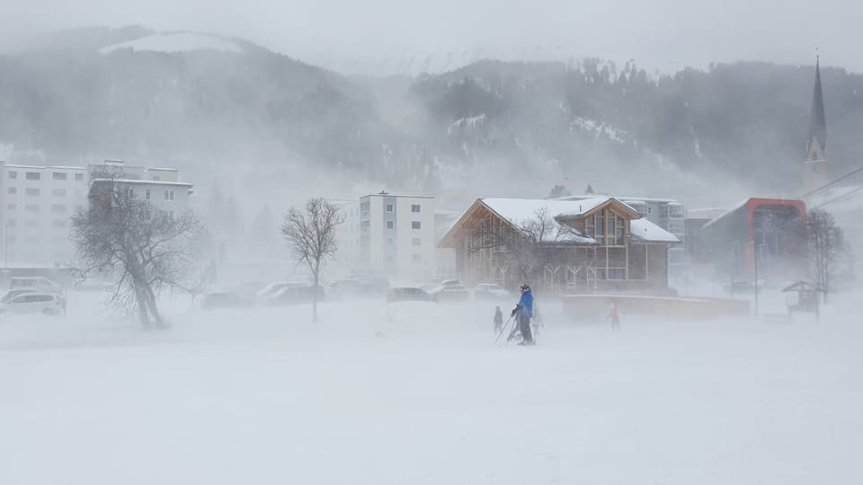 Schneesturm in Davos