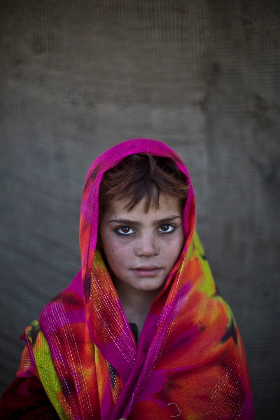 Porträt eines afghanischen Flüchtlingmädchens