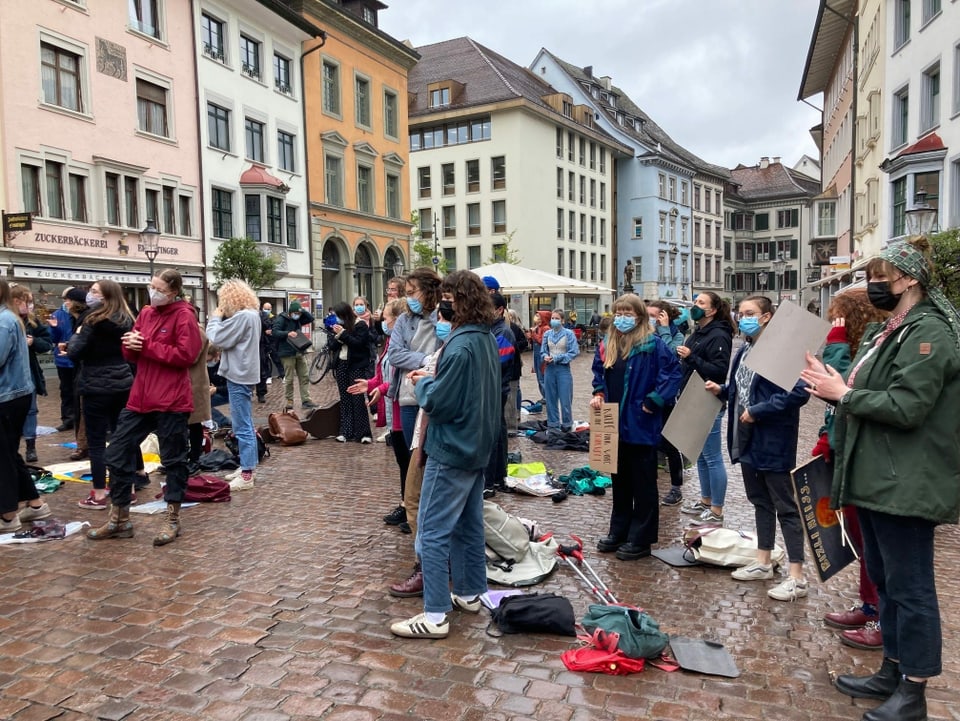 Jugendlichen Aktivistinnen in Schaffhausen
