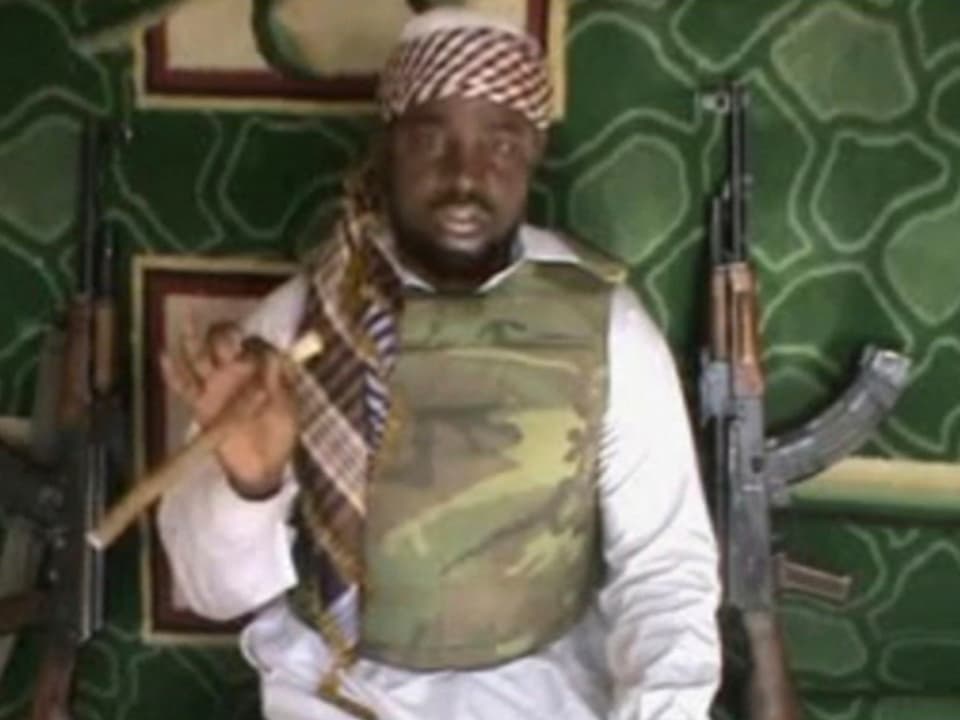 Abubakar Shekau, der Anführer der Islamistensekte in einem Video, das von seinen Anhängern veröffentlicht wurde.