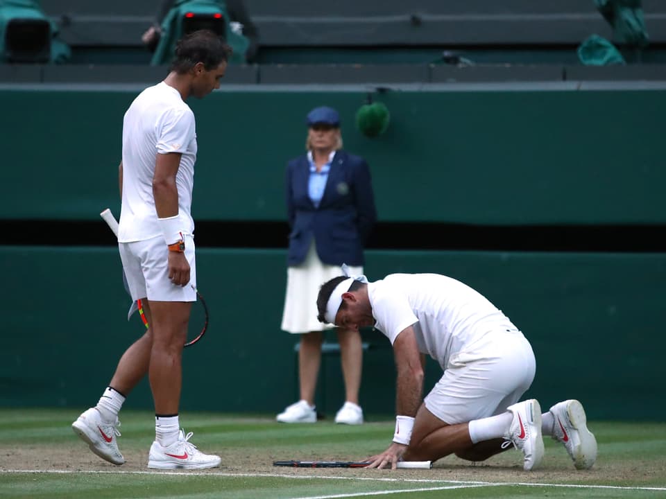 Nadal und Del Potro nach ihrem Spiel