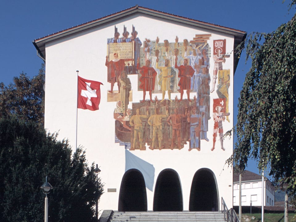 Wandmalerei Bundesbriefarchiv Schwyz