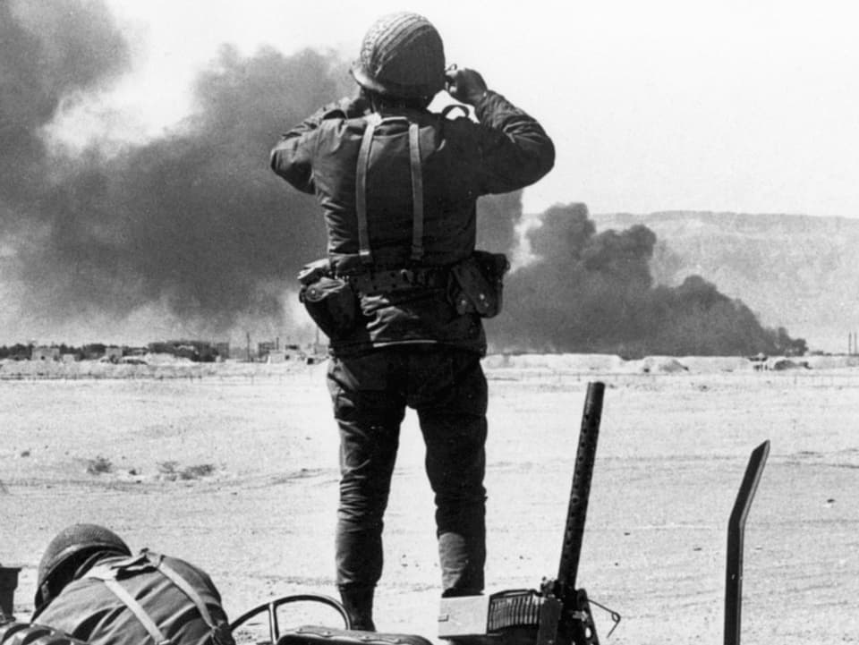 Israelischer Soldat im Sinai.