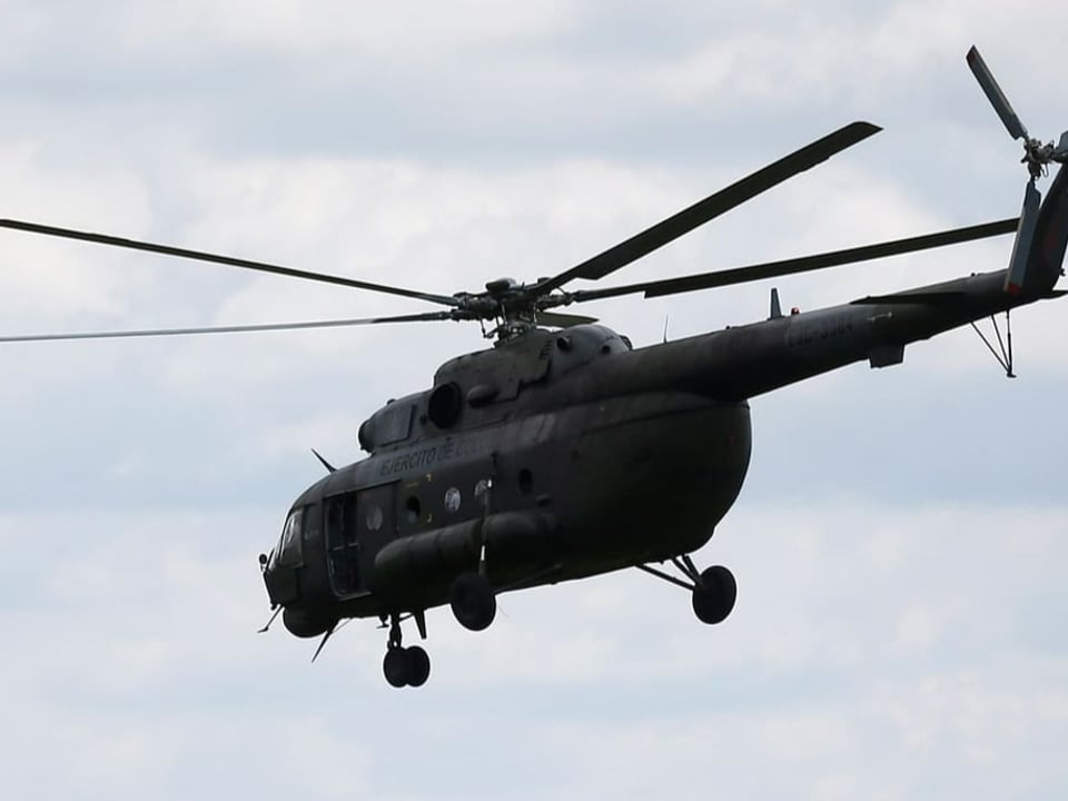 Ein russischer MI-17-Hubschrauber der kolumbianischen Armee 