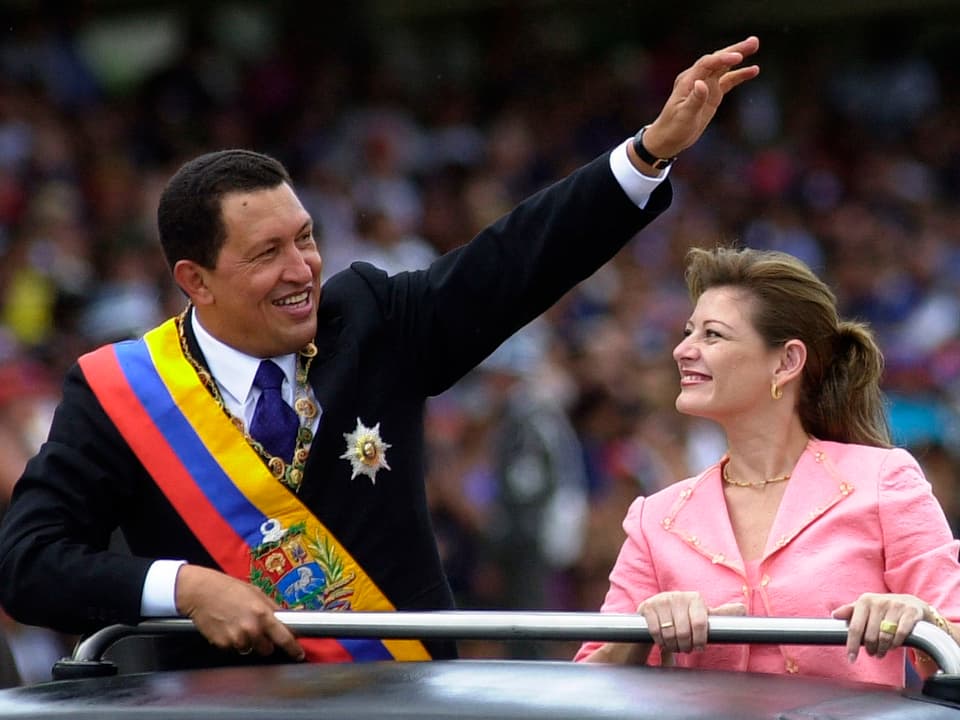 Hugo Chávez und seine Frau Marisabel Chávez