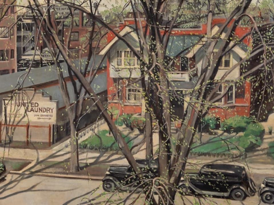 Blick aus der Wohnung in Detroit im Frühling 1936.