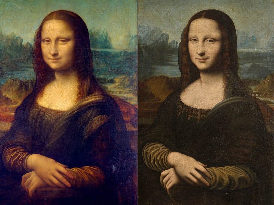 Zwei fast identische Gemälde nebeneinander