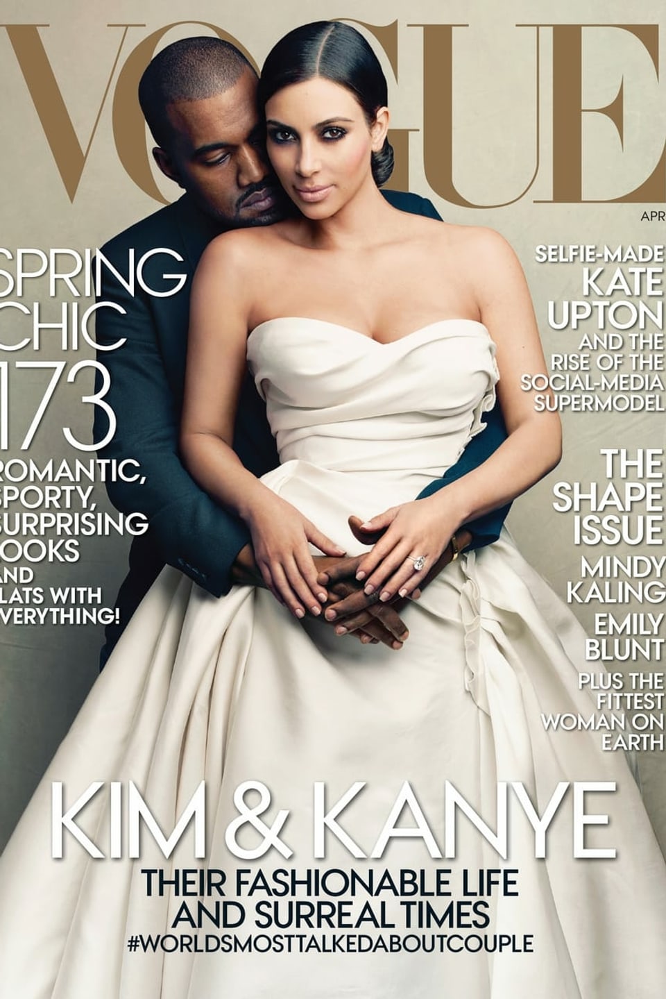 Kim und Kanye auf dem Cover der Vogue