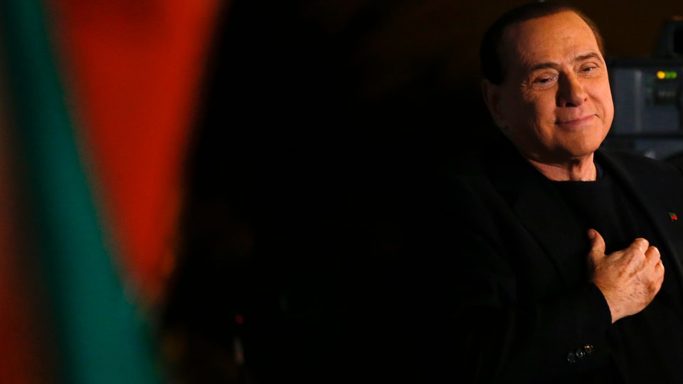 Porträt von Berlusconi.