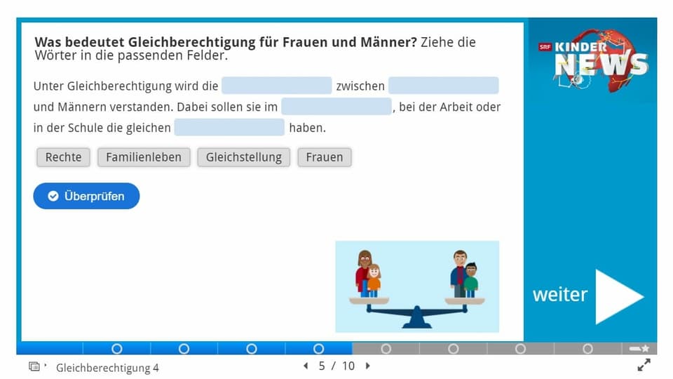 Eine Frage aus dem Quiz mit Multiple-Choice Antwortmöglichkeiten.