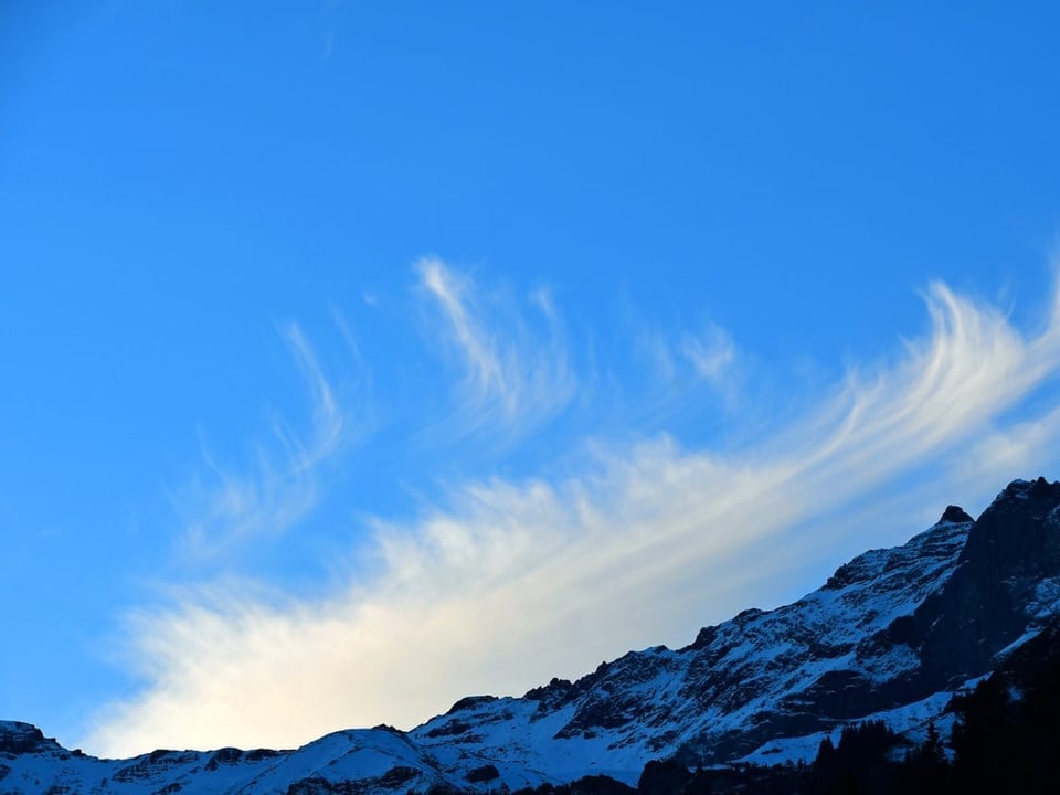 Was sind das für Wolken, die heute Morgen zwischen Blüemlisalp und Ärmighorn kurz zu sehen waren?