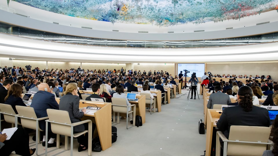 Der Menschenrechtsrat der Vereinten Nationen tagt in Genf.