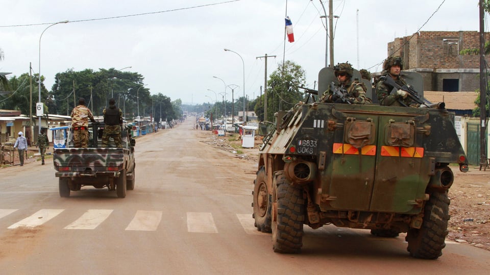 Französische Soldaten in der zentralafrikanischen Republik