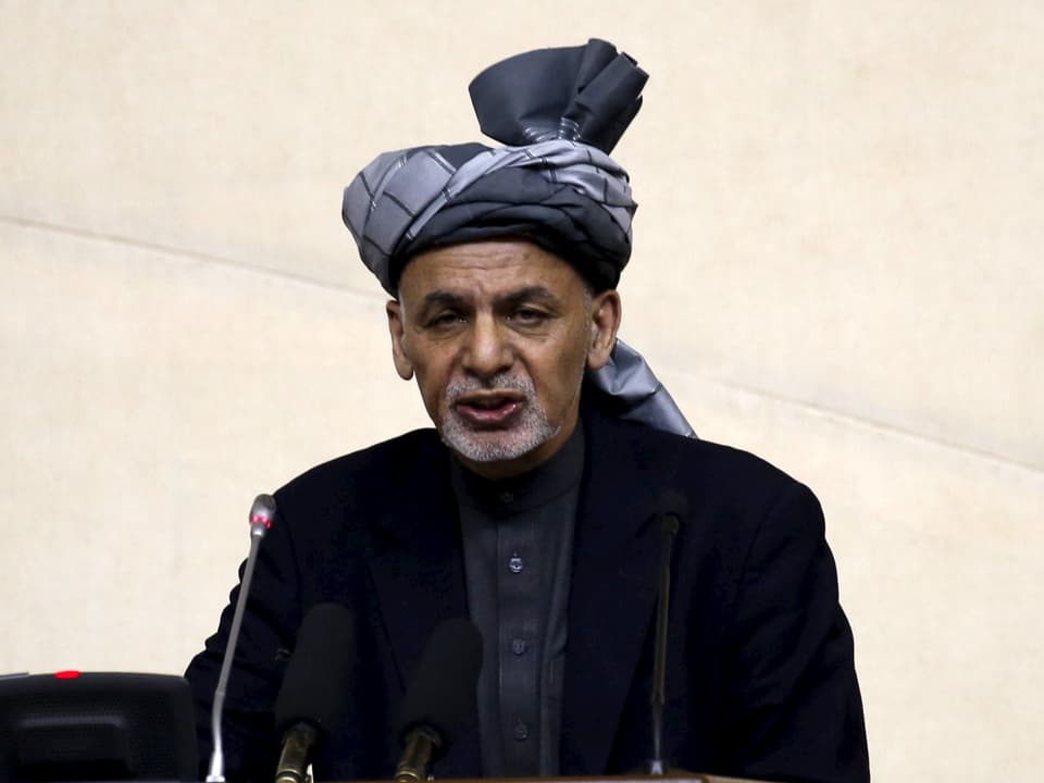 Präsident Ghani im April 2016 in Kabul