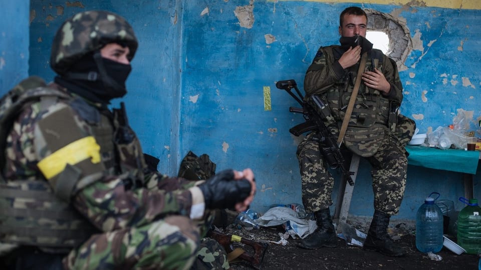 In höchster Alarmbereitschaft: ukrainische Truppen. 