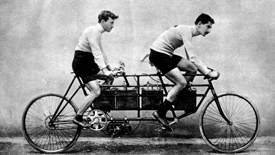 E-Tandem der französischen Firma Clerc et Pingault, 1900.