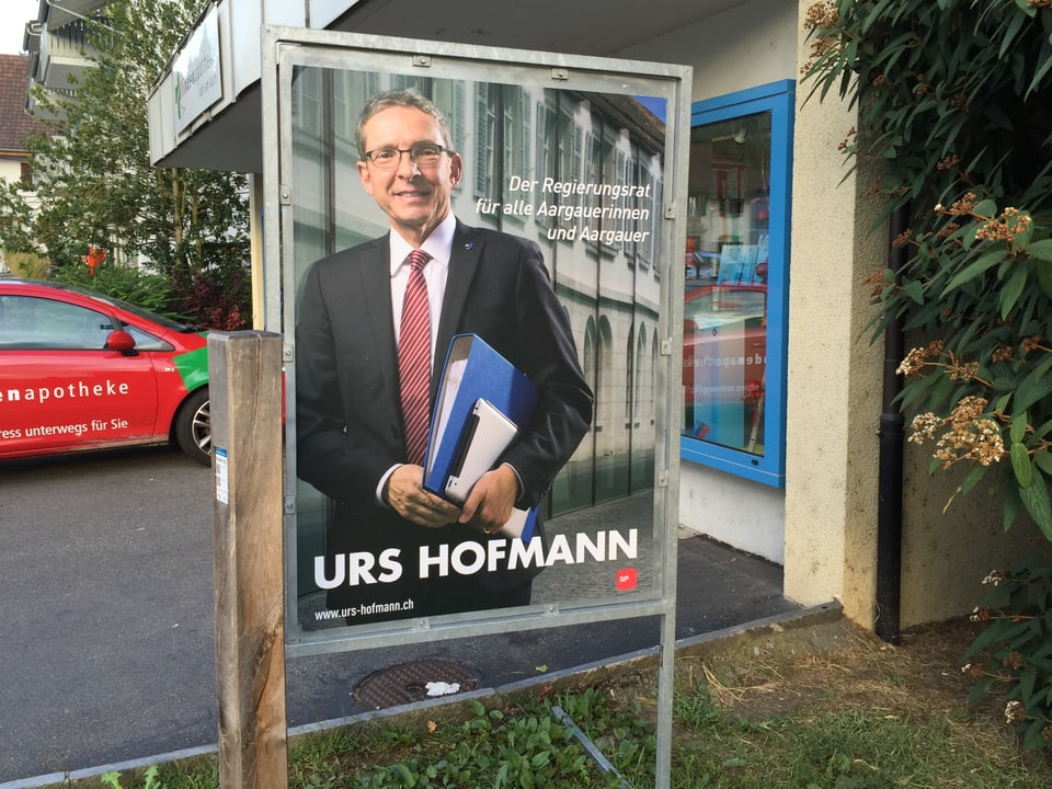 Wahlplakat von Urs Hofmann.