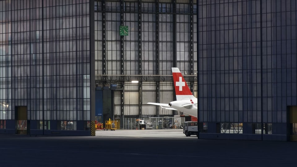 Ein Flugzeug der Swiss