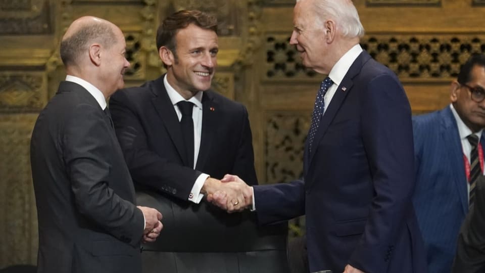 Scholz, Macron und Biden beim G20-Gipfel in Indonesien
