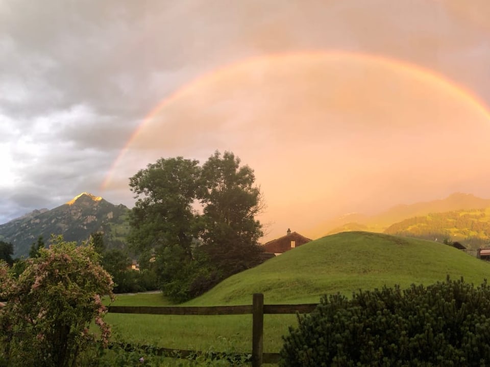 Doppelter Regenbogen.