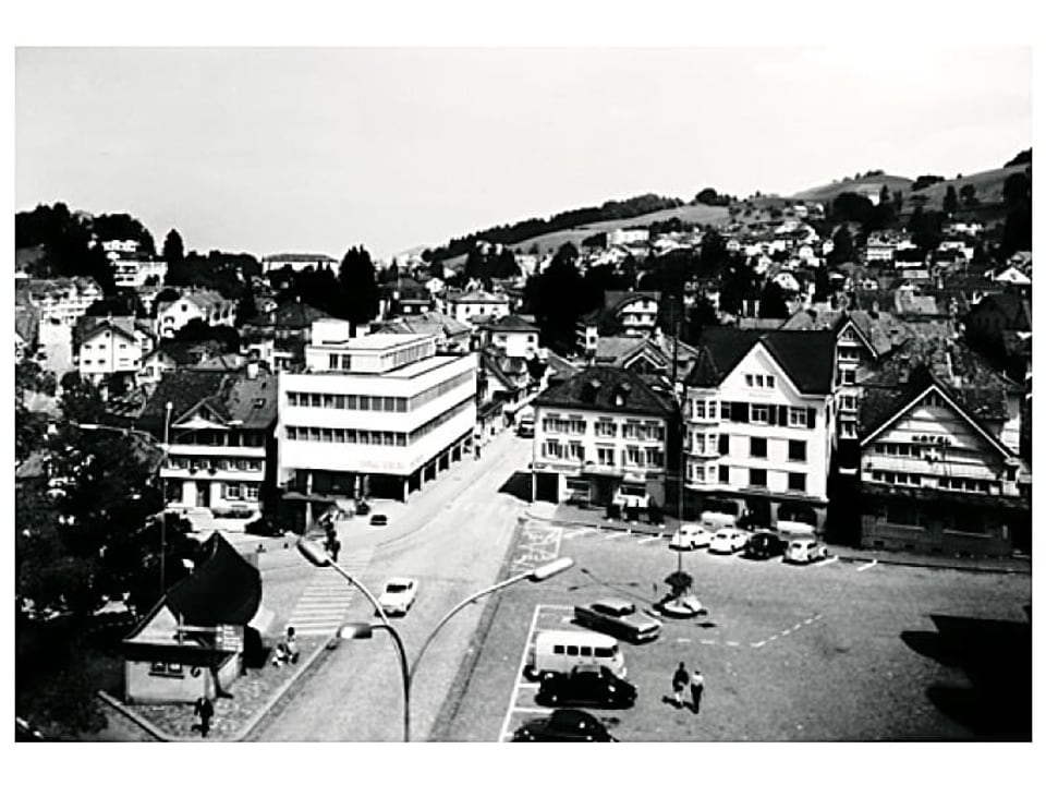 Das Zentrum von Herisau um 1960.