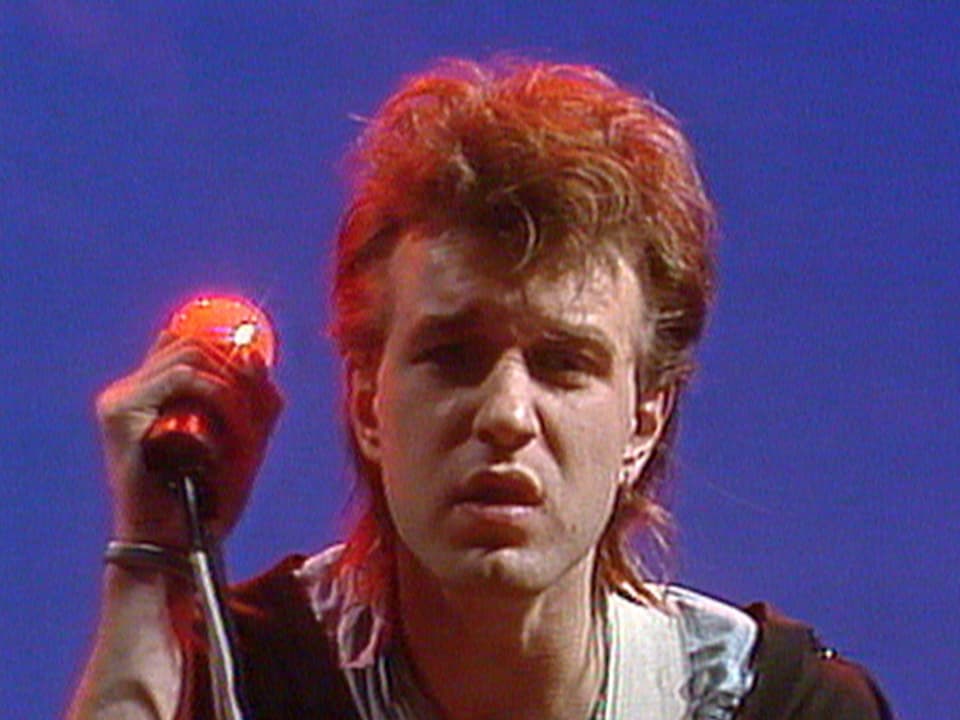 Kuno Lauener bei einem Fernsehauftritt 1985.