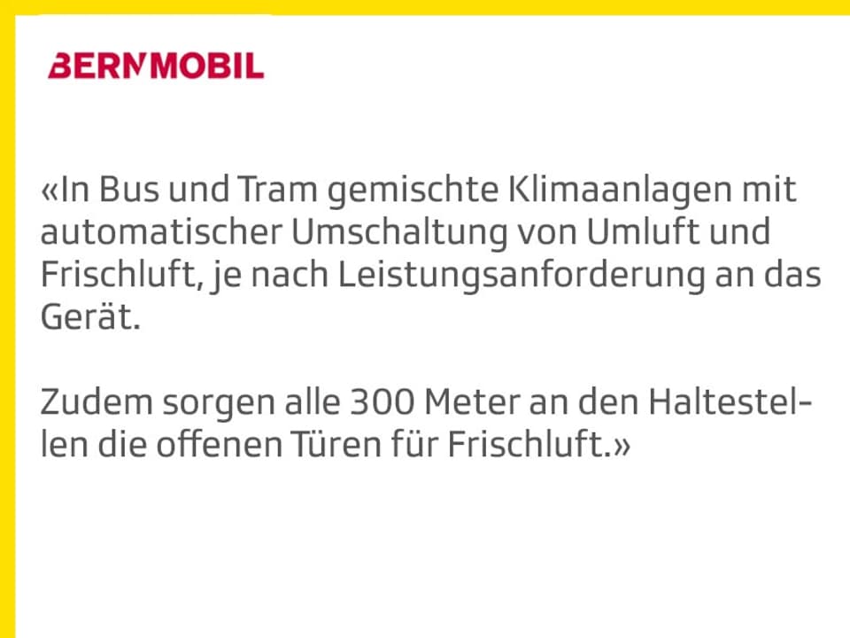 Statement BernMobil