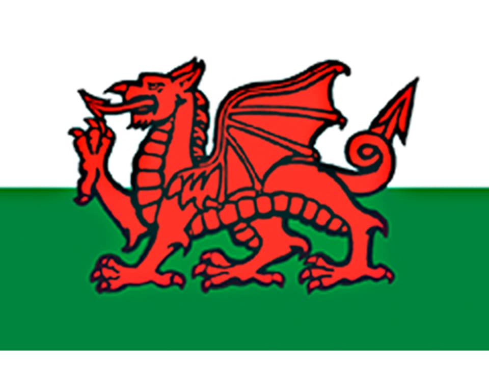 Die walisische Flagge 