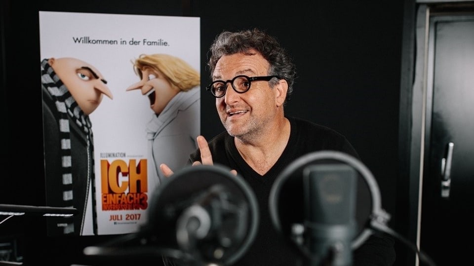 Marco Rima im Tonstudio bei der deutschen Synchronisation des Animationsfilms.