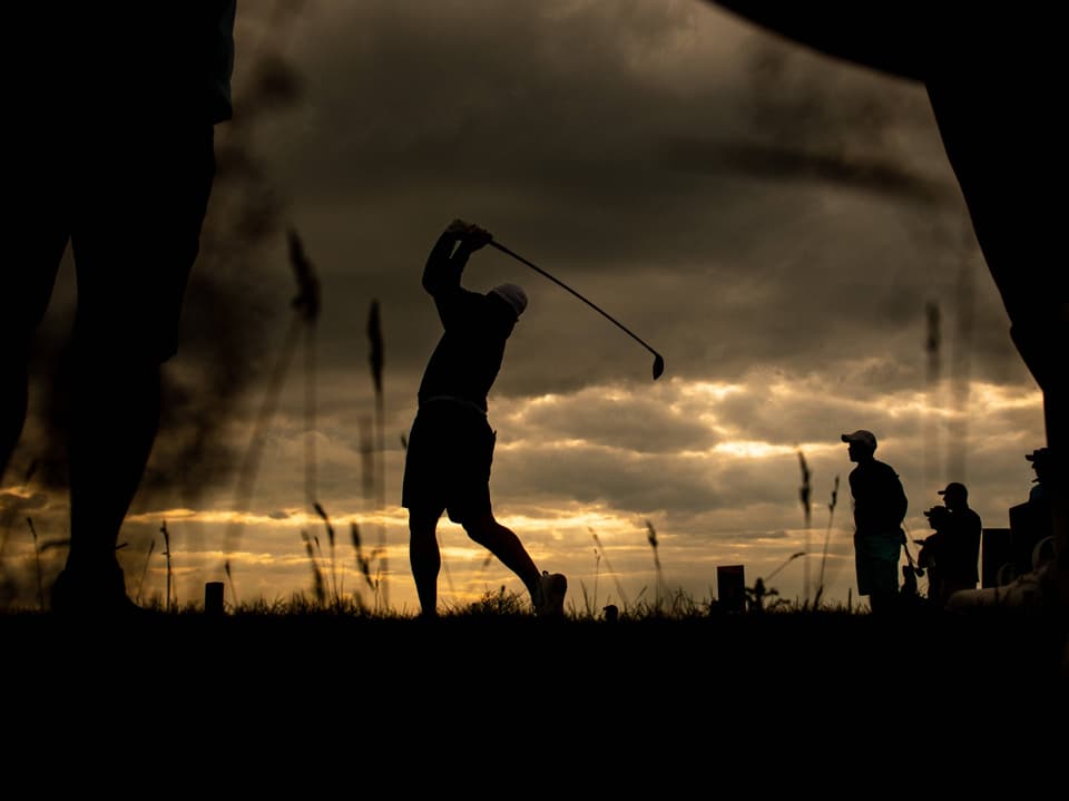 Ein Profi beim Einspielen vor dem British Open.