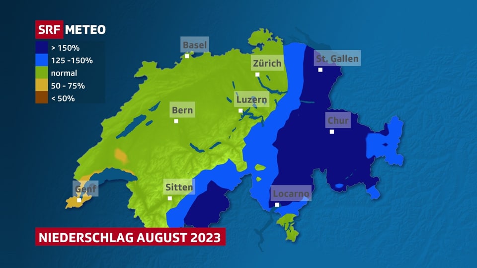 Niederschlag August 2023