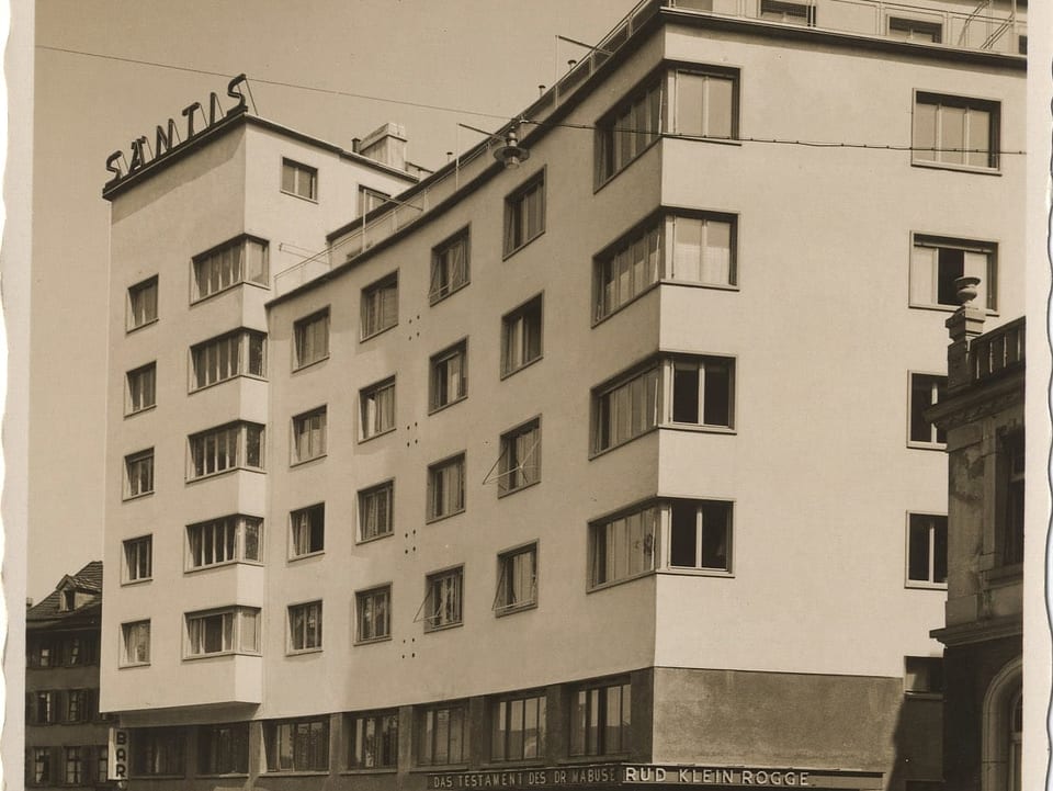 Postkarte «Säntis» an der Lämmlisbrunnenstrasse 22, aufgenommen um 1932.