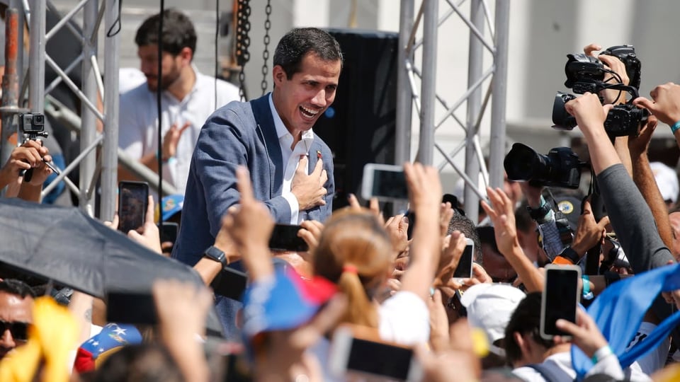 Juan Guaidó vor seinen Anhängern
