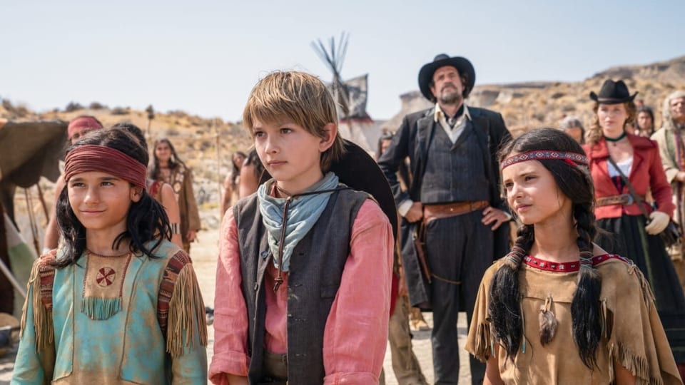 Fotografie der Kinderdarsteller im Film «Junger Häuptling Winnetou»