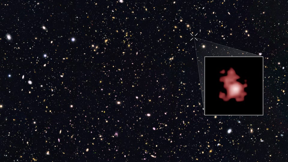 Das veröffentlichte Bild des Space Telescope Science Institute: Blick auf die gesichtete Galaxie. 