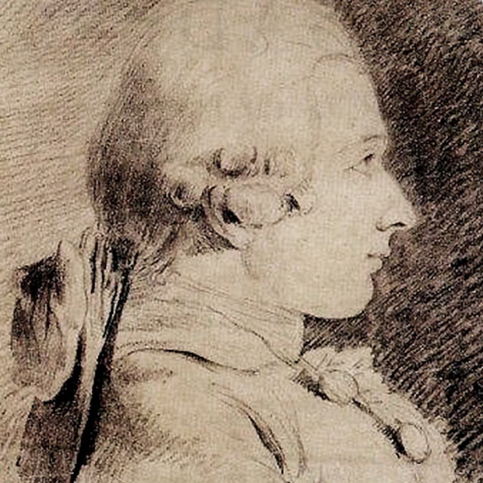 Porträt eines jüngeren Mannes mit Perücke.