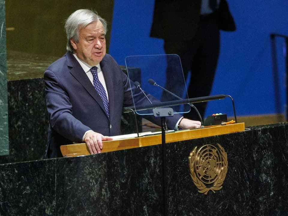 António Guterres am UNO-Hauptsitz in New York
