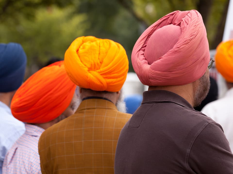 Sikh men wearing dastar, USA, 2013.