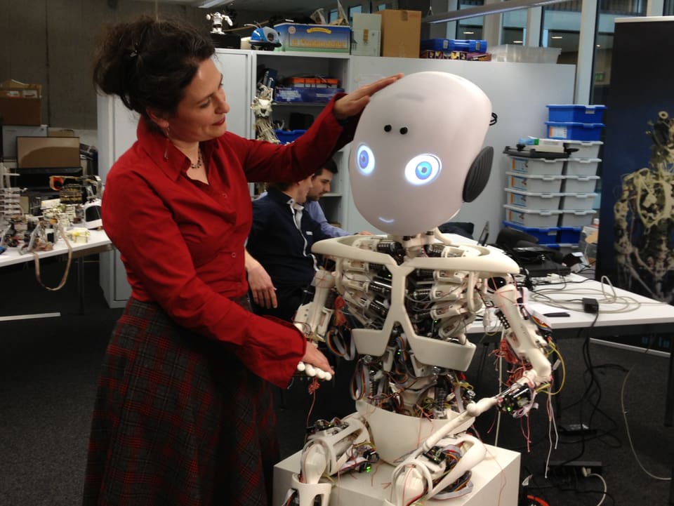 Dank der ausgeklügelten Technik in Roboys Kopf sind Konversationen mit dem Roboter möglich.