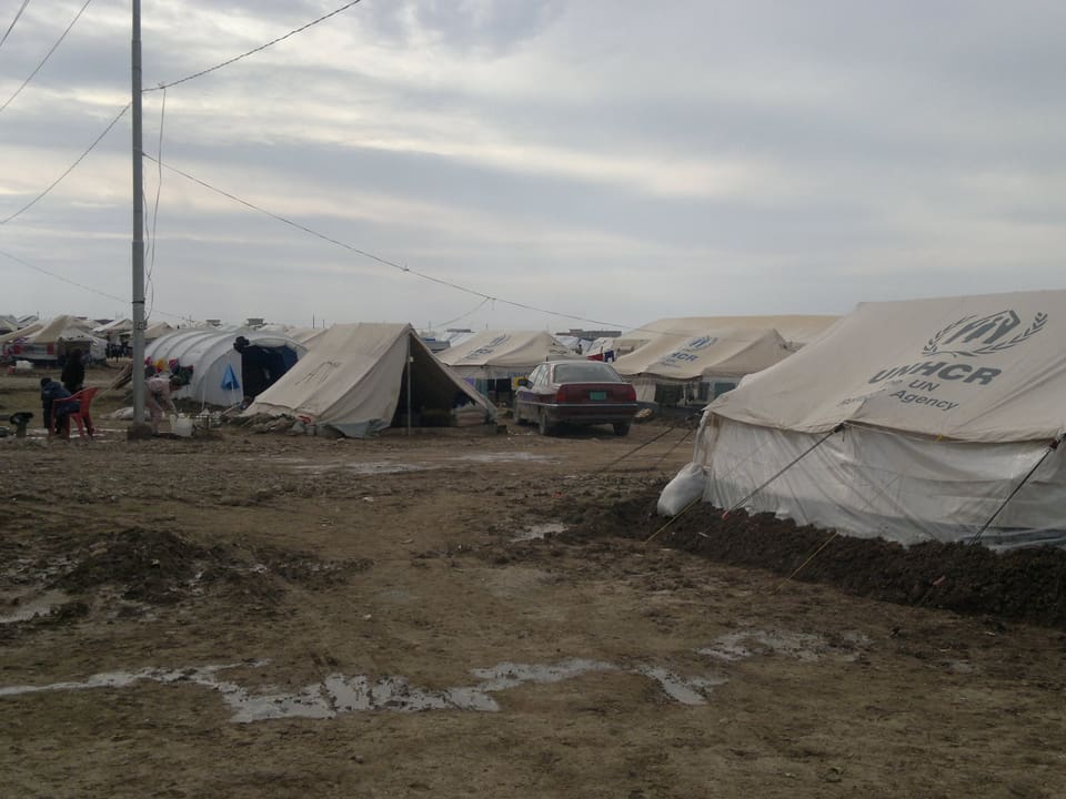 Zelte in einem Flüchtlingslager