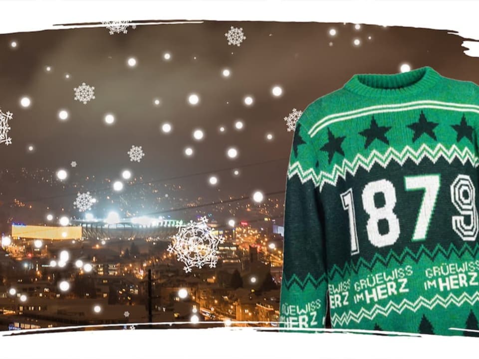 Gestatten: Der «Ugly Sweater» im FCSG-Stil Pullover im FCSG-Stil