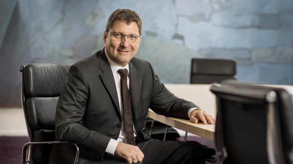Frohgemut: Rieter-CEO Norbert Klapper.