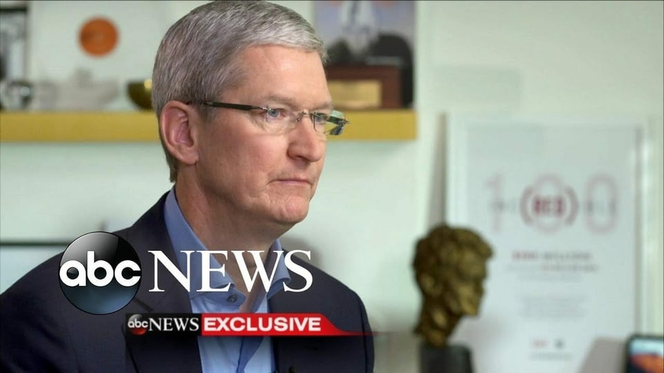 Apple-Chef Tim Cook in einem Interview mit ABC News