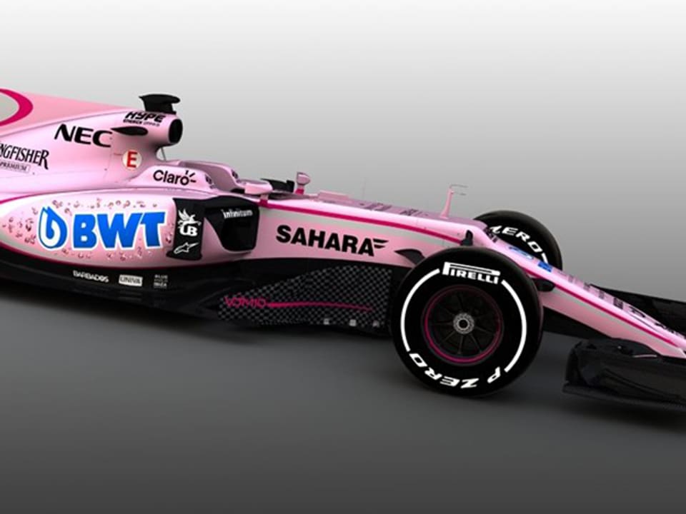Das neue Auto von Force India im Bild.