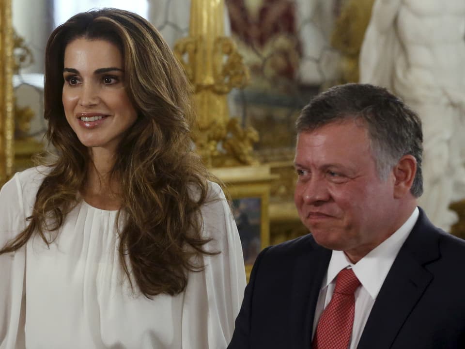 Der König von Jordanien, Abdullah II, und seine Frau Rania.