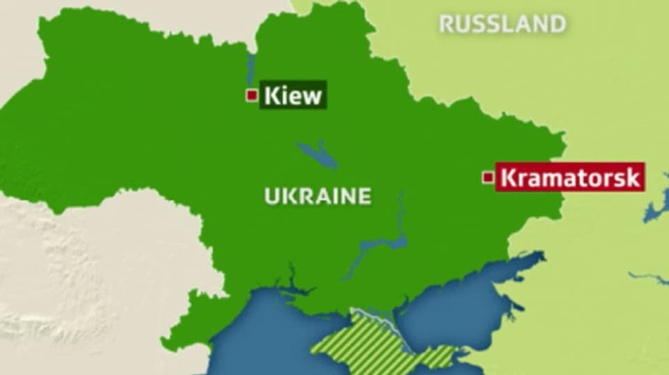 Karte von der Ukraine.