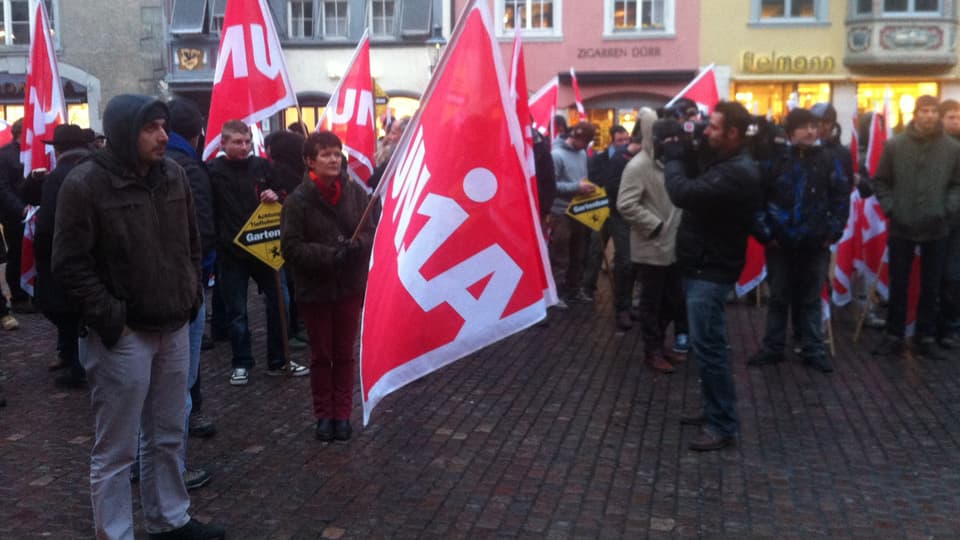 Unia-Gewerkschafter in Schaffhausen